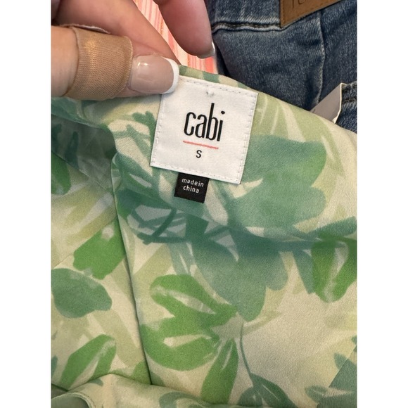 CAbi Tropical Flutter Castaway Spaghetti Strap Womens Dress S Fairy Resort sheer - Picture 3 of 7